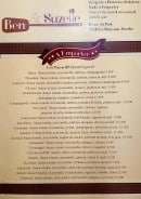 Menu Ben & Suzette - Les pizzas