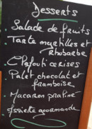 Menu Le Relais de St Hubert - Les desserts