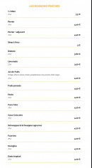 Menu La Taverne Le Mans - Les boissons fraiches