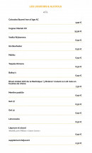 Menu La Taverne Le Mans - Les liqueurs et alcools
