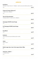 Menu La Taverne Le Mans - Les apéritifs