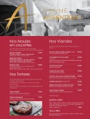 Menu Les Relais d'Alsace - Les moules, viandes et tartares