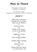 Menu À la table du puisard - Le menu puisard