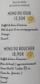 Menu O'Bistrot du Saint Ellier - Les menus