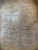 Menu Bistro Gueranger - Les fromages, desserts et glaces, ...