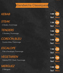 Menu Brooklyn - Les sandwichs classiques