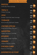 Menu Brooklyn - Les sandwichs spéciaux