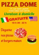 Menu Pizza Dome - Carte et menu Pizza Dome Sable sur Sarthe