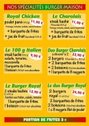 Menu Pizza Dome - Spécialités burgers 