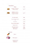 Menu Pizza Benêto - Les pizzas desserts et les extras