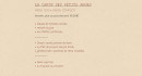 Carte et menu de Les Tables de la Fontaine à Cerans Foulletourte — Menus