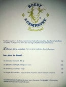 Menu Boeuf & Campagne - Plats de bœuf 