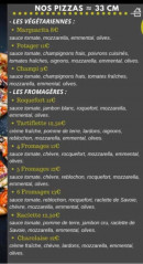 Menu Le Deli’ss - Pizzas suite