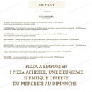 Menu Restaurant de l'îre - Les pizzas