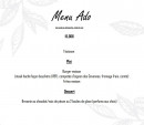 Menu Domaine de l'Epau - Menu ado