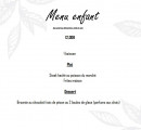 Menu Domaine de l'Epau - Menu enfant
