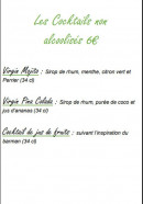 Menu Domaine de l'Epau - Les cocktails non  alcoolisés