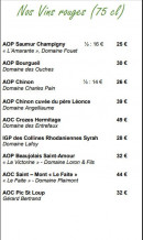 Menu Domaine de l'Epau - Les s vins rouges