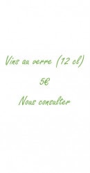 Menu Domaine de l'Epau - Les vins au verre