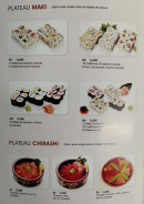 Menu Hoki Sushi - Les plateaux maki, chirashi,...