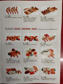 Menu Hoki Sushi - Les plateaux sushi, maki, ...