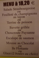 Menu Le Saturnin - Menu à 18,2€