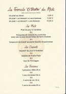 Menu O' Bistro - Formules