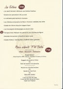 Menu O' Bistro - Entrées, menu enfant