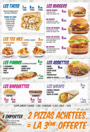 Menu Presto Pizza - Les tacos, tex-mex, ...