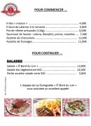 Menu Ô Bord du Loir - Les entrées et salades