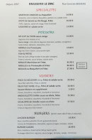 Carte et menu de Brasserie Pizzeria Le Zinc à Bassens — Les spécialités, poissons