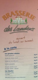 Menu Brasserie des Landiers - Carte et menu Brasserie des Landiers Chambery