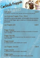 Menu Ello Café - Les cocktails frappé