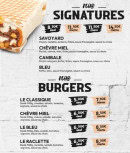 Carte et menu de Les grillades de Papa à Chambery — Les signatures et burgers