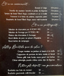 Menu Au Partage - Menu