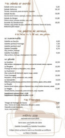 Menu Crêperie du Port - Les salades, entrées, galettes...
