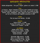 Menu Le Borsalino - Les spécialités
