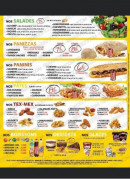 Menu Mistral Food - Les salades, panizzas, paninis...