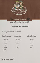 Menu L' amichaudette - Les formules