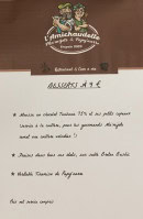 Menu L' amichaudette - Les desserts