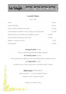 Menu La Taiga - Le menu midi