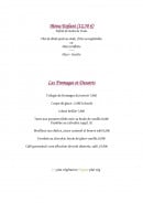 Menu La Taiga - La carte du soir : menu enfant, fromages et desserts