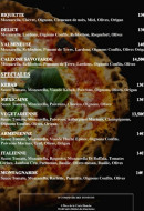 Menu O comptoir des tontons - Les pizzas