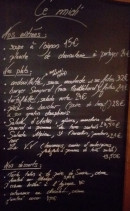 Carte et menu de Au bon vieux temps à La Plagne Tarentaise — Exemple de menu