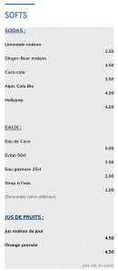 Menu Floe - Softs