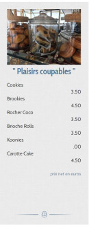 Menu Floe - Plaisirs coupables