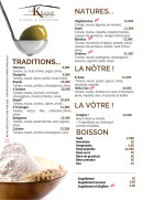 Carte et menu de La Kbane Du Lac à Saint Alban des Hurtieres — La carte (suite)
