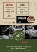 Menu Pizza Borell’ - Les boissons, desserts, ...