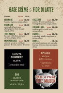 Menu Pizza Borell’ - Les pizzas crèmes