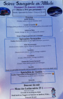 Carte et menu de Chalet Le Foehn à Fontcouverte la Toussuire — La carte